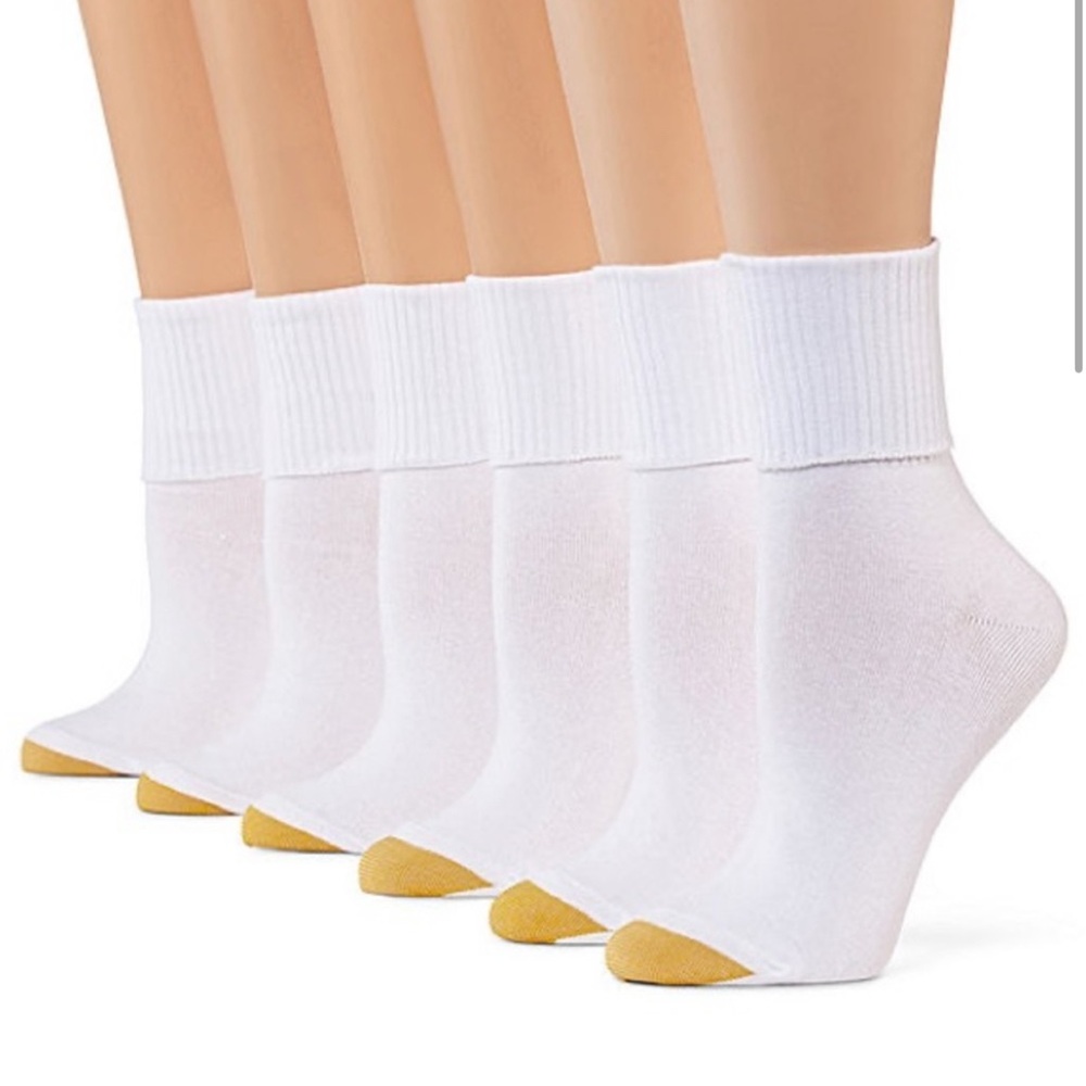 NEW Gold Toe Women’s White Socks Size 8-13